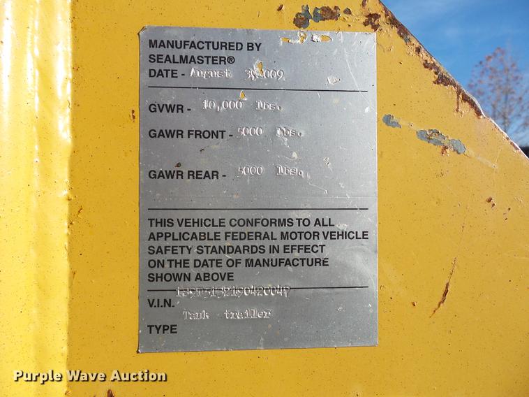 image for item DA8500 2009 Seal Master TR575 heated asphalt distributor