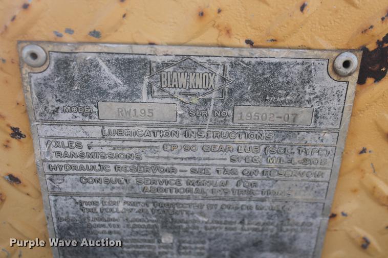 image for item DB0126 Blaw Knox RW195 road widener