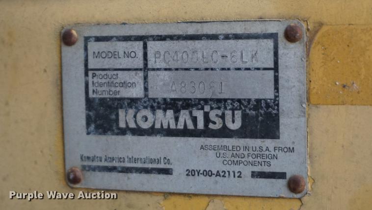 image for item DB0265 1999 Komatsu PC400LC-6LK excavator