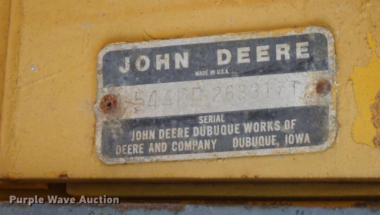 image for item DB0299 1977 John Deere 544B wheel loader