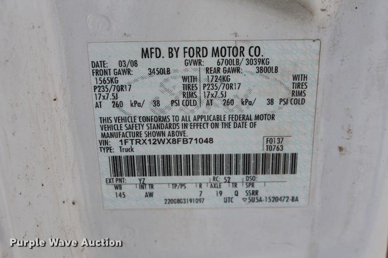 image for item DB5047 2008 Ford F150 XL Super Cab pickup truck