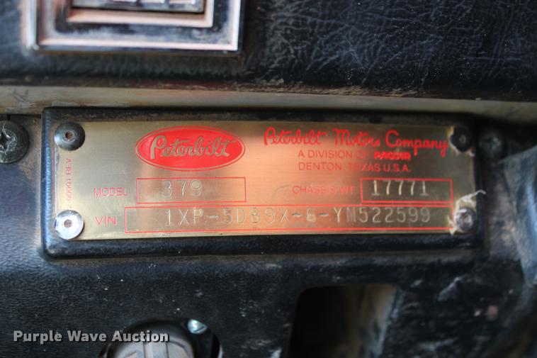 image for item DB5049 2000 Peterbilt 379 dump truck