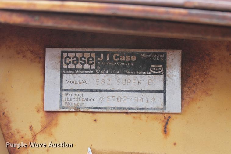 image for item DB5054 1985 Case 580 Super E backhoe