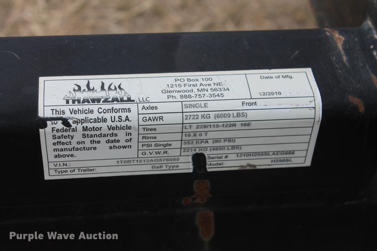 image for item DB5056 2010 Thawzall Heat Zone H250SL hydronic heating system