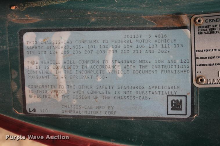 image for item DB5062 1986 Chevrolet Kodiak flatbed truck