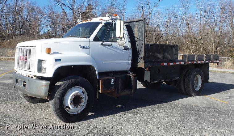 image for item DB6263 1992 GMC TopKick flatbed truck