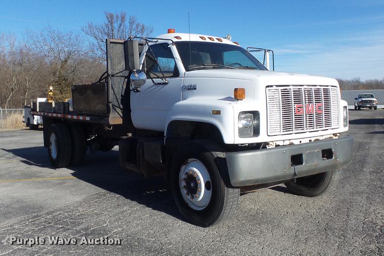 image for item DB6263 1992 GMC TopKick flatbed truck