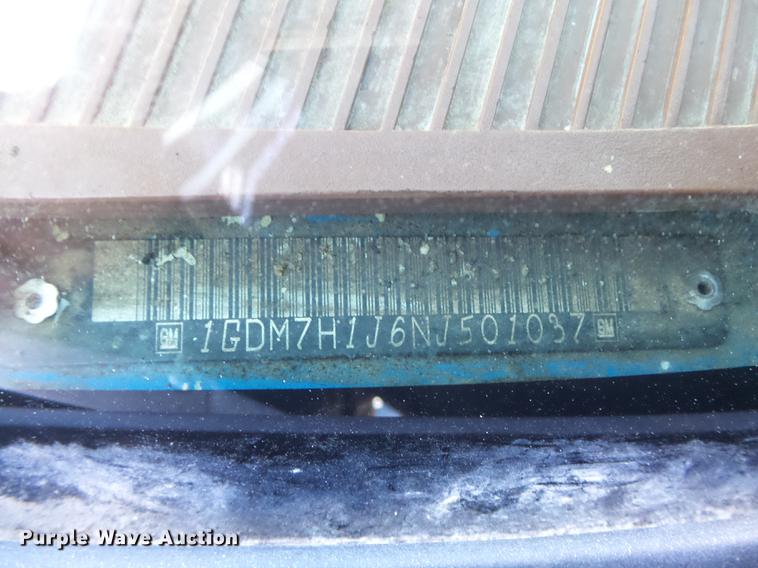 image for item DB6263 1992 GMC TopKick flatbed truck