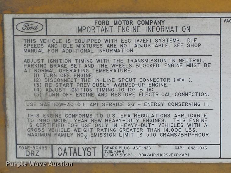 image for item DB6270 1991 Ford F450 Super Duty fuel truck