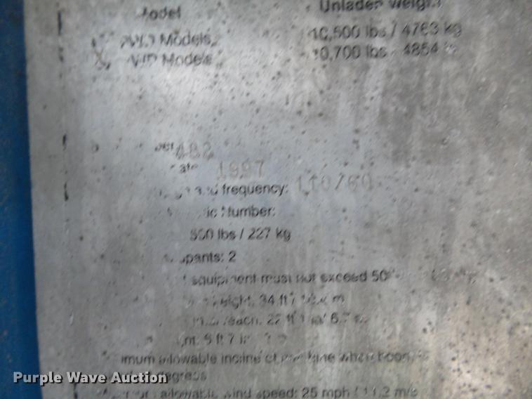 image for item DB6285 1997 Genie Z34/22 boom lift