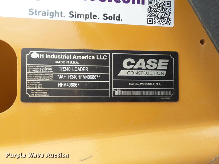 image for item DB6304 2015 Case TR340 skid steer