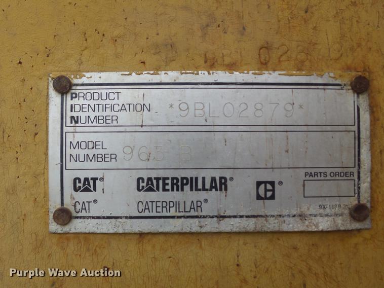 image for item DB6320 1998 Caterpillar 963B track loader