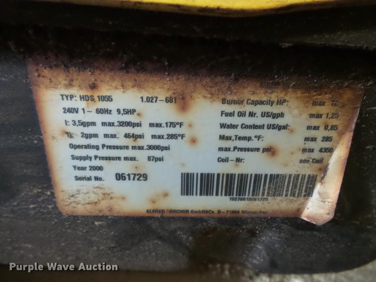 image for item DB8014 Karcher HDS1055 pressure washer