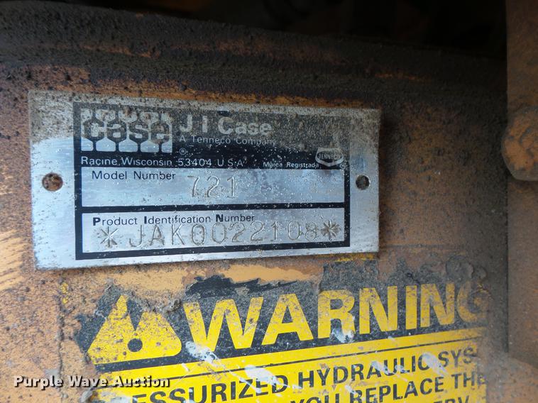 image for item DB8017 1989 Case 721 wheel loader