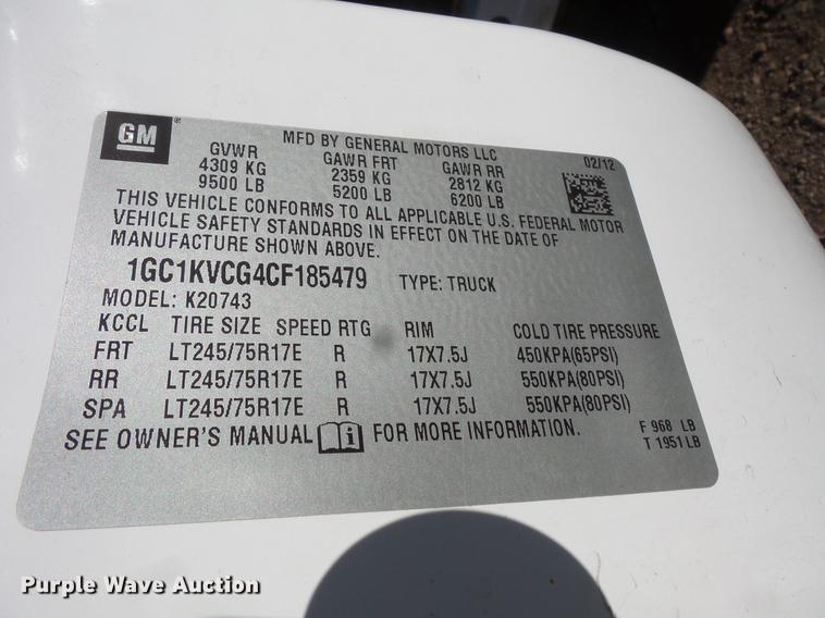 image for item DC1042 2012 Chevrolet Silverado 2500HD Crew Cab pickup truck