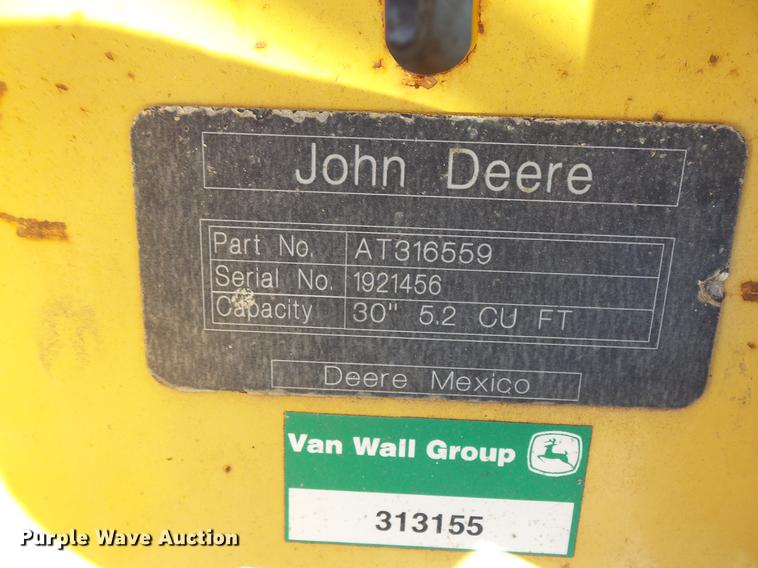 image for item DC1057 John Deere AT316559 excavator bucket