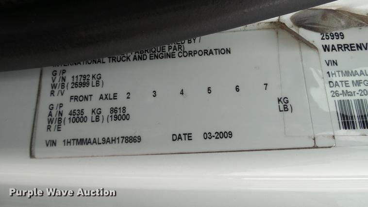 image for item DC5726 2010 International DuraStar 4300 dump truck