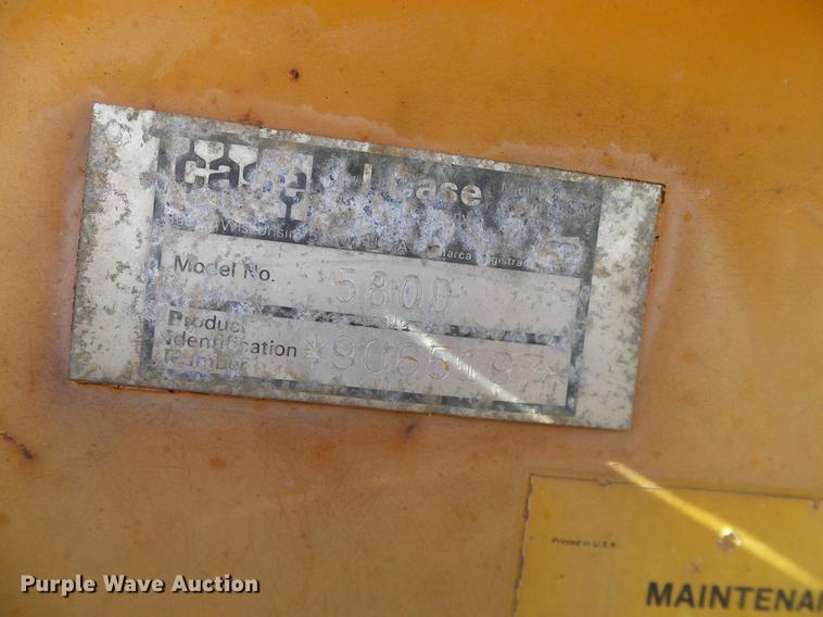 image for item DD1434 1982 Case 580D backhoe