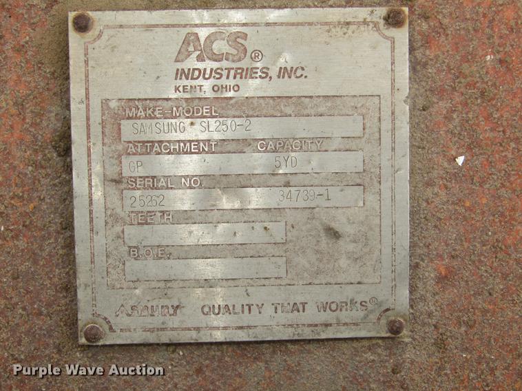 image for item DD2960 Samsung SL250-2 wheel loader