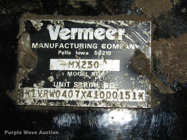 image for item DD2968 Vermeer MX250 mixing system