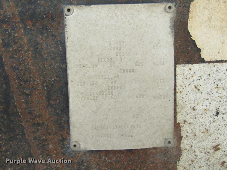 image for item DD2974 2004 Cornhusker 800R end dump pup trailer