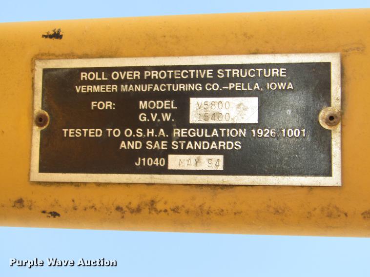 image for item DD2977 1998 Vermeer V5800 trencher