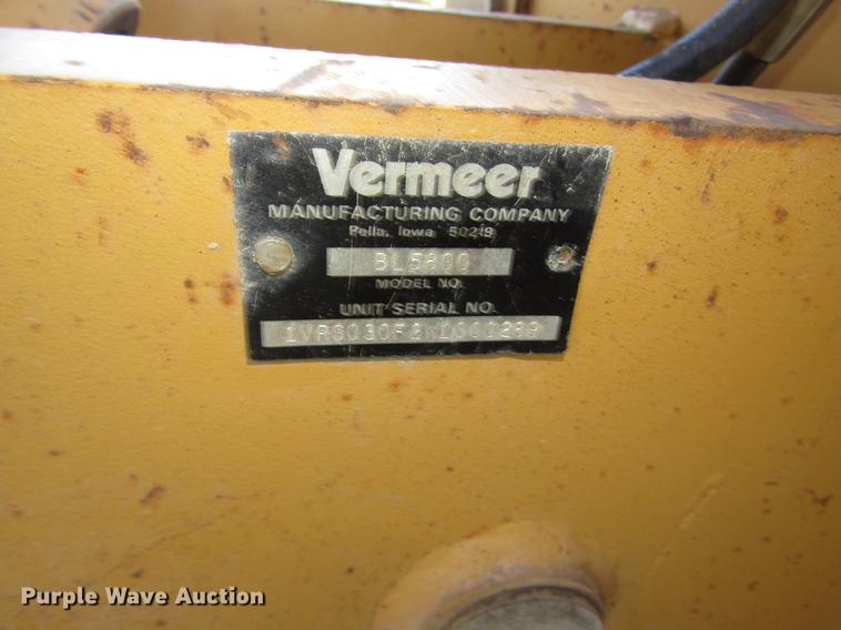 image for item DD2977 1998 Vermeer V5800 trencher
