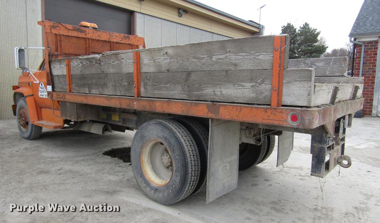 image for item DD2992 1987 Chevrolet Kodiak flatbed dump truck