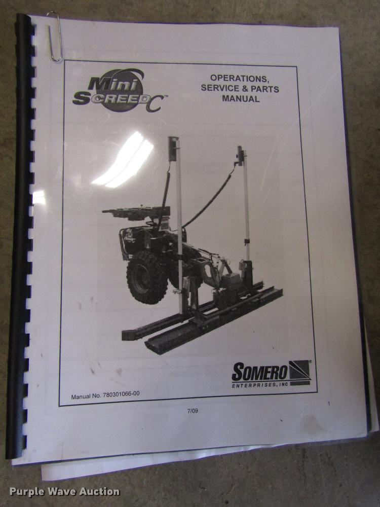 image for item DO9080 2010 Somero Mini Screed C laser screed