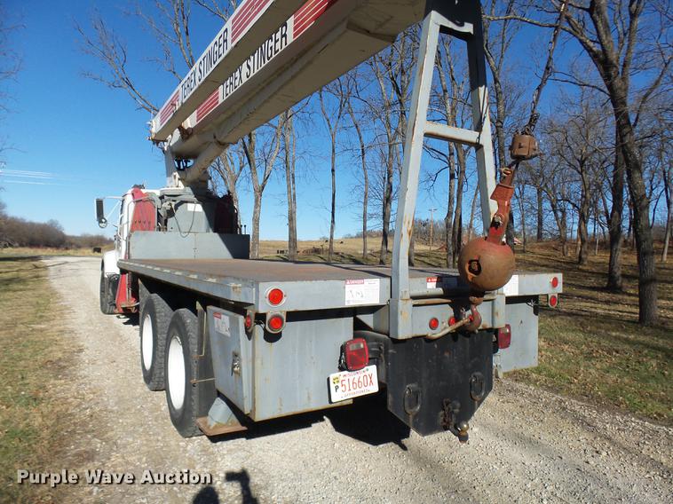 image for item DP9596 1999 International 2674 flatbed crane truck
