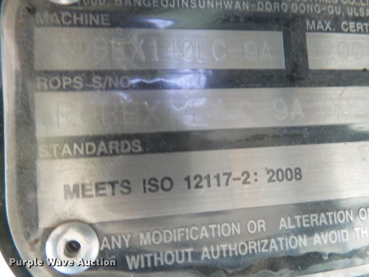 image for item DX9012 2014 Hyundai Robex 140LC-9A excavator