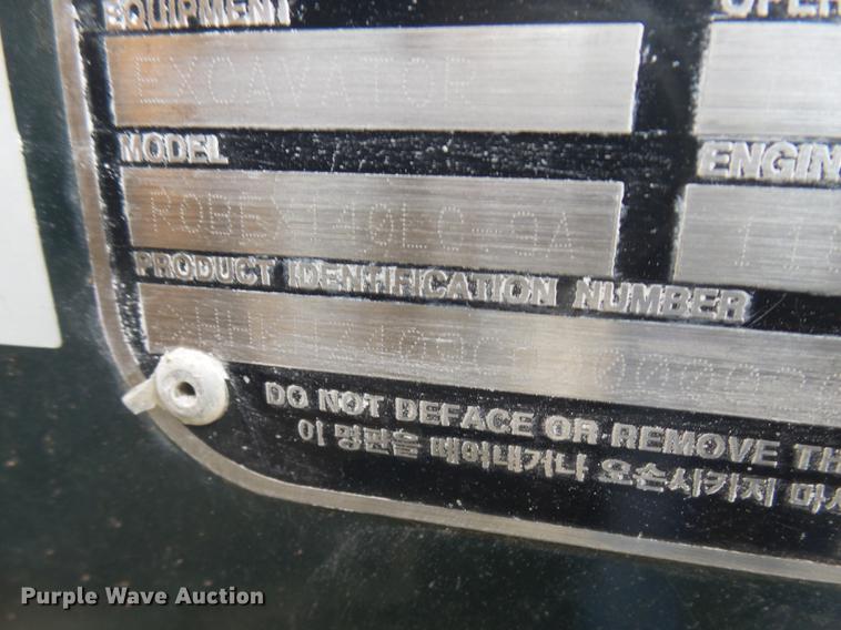 image for item DX9012 2014 Hyundai Robex 140LC-9A excavator