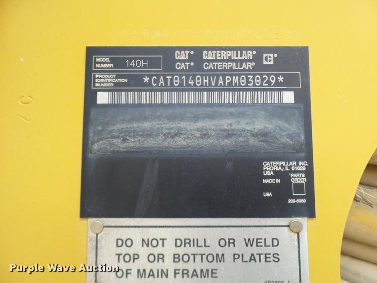 image for item DX9270 2006 Caterpillar 140H VHP Plus motor grader