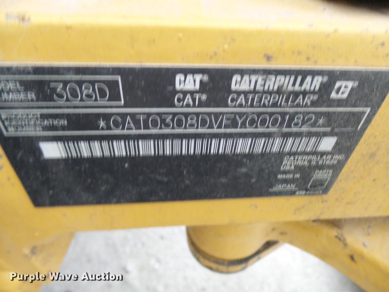 image for item DX9273 2008 Caterpillar 308D CR SB compact excavator