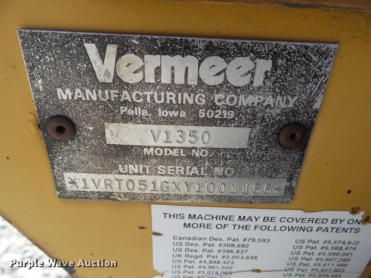 image for item DZ9133 2000 Vermeer V1350 trencher