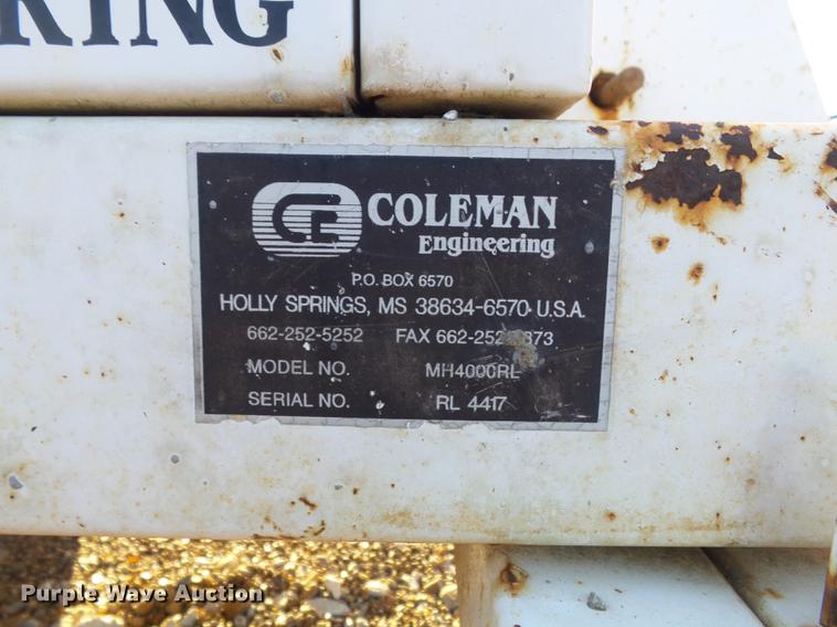 image for item G1980 Coleman Engineering MH4000RL light plant