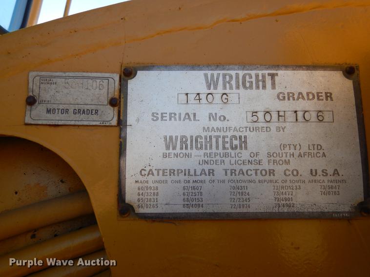 image for item J5622 1975 Caterpillar 140G motor grader