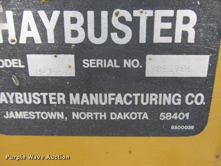 image for item K6084 HayBuster H-106 Rock-Eze rock picker