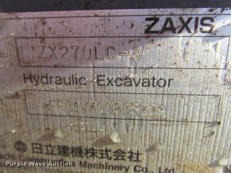 image for item K6088 2009 Hitachi Zaxis 270LC-3 excavator