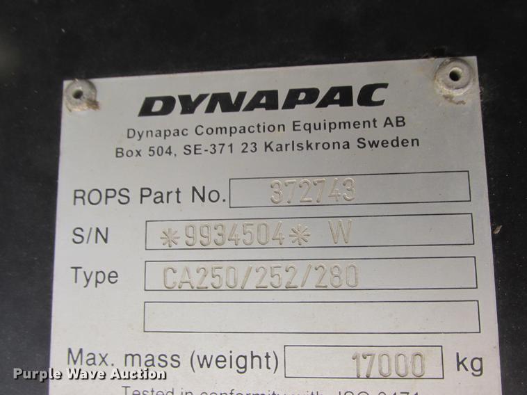 image for item K6090 2005 Dynapac CA250PD Single drum vibratory roller