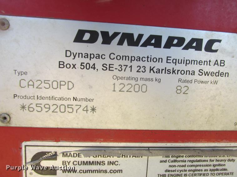 image for item K6090 2005 Dynapac CA250PD Single drum vibratory roller