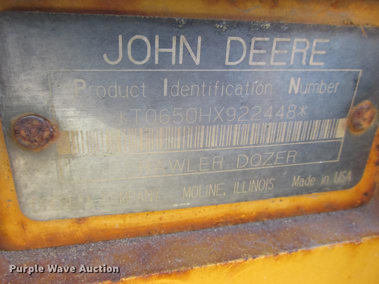 image for item K6091 2003 John Deere 650H LGP dozer