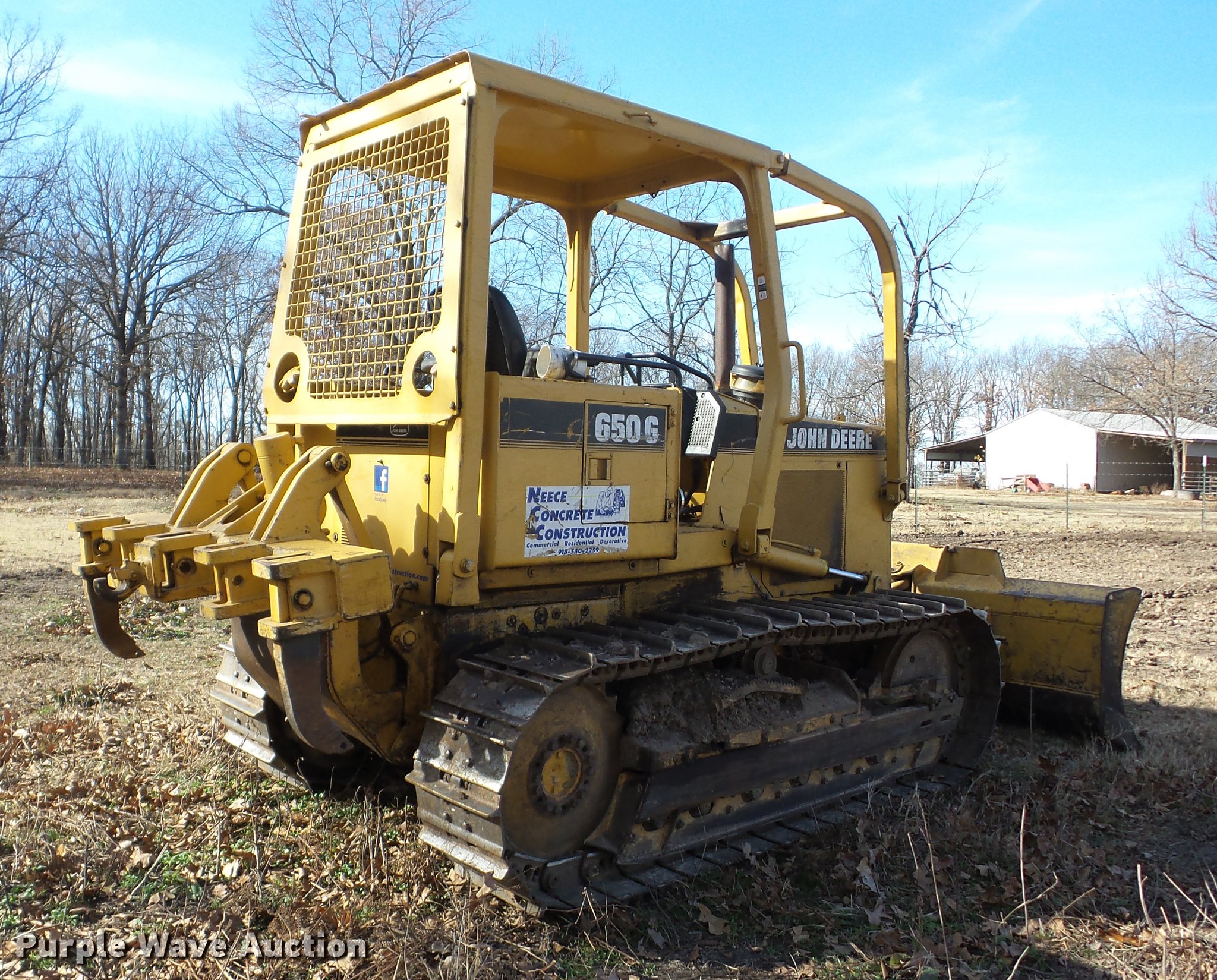1997-john-deere-650g-dozer-in-miami-ok-item-k6302-sold-purple-wave