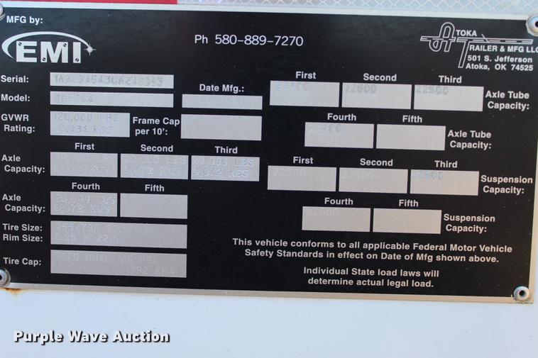 image for item BE9394 2013 Atoka SDE604 oilfield flatbed trailer