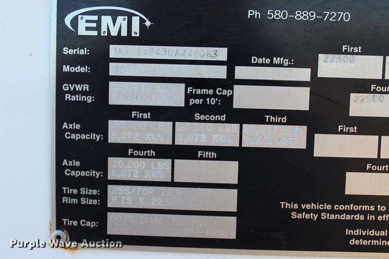 image for item BE9394 2013 Atoka SDE604 oilfield flatbed trailer