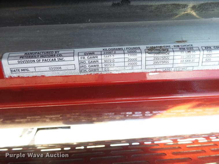 image for item DA3569 2009 Peterbilt 388 semi truck