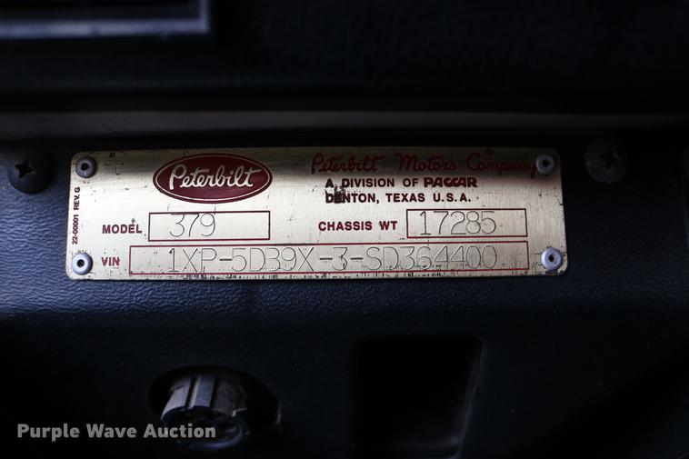 image for item DC3601 1995 Peterbilt 379 semi truck