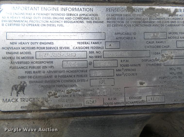 image for item DC7491 1998 Mack CH613 semi truck