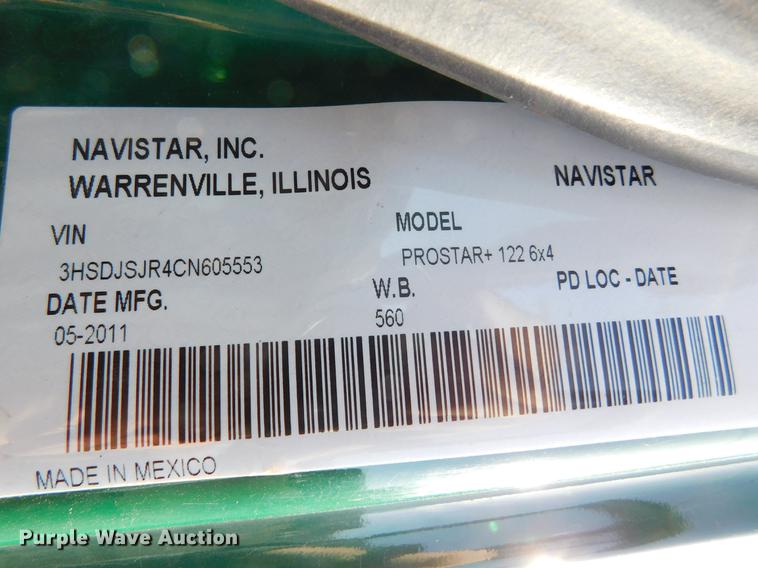 image for item DC8493 2012 International ProStar Plus semi truck