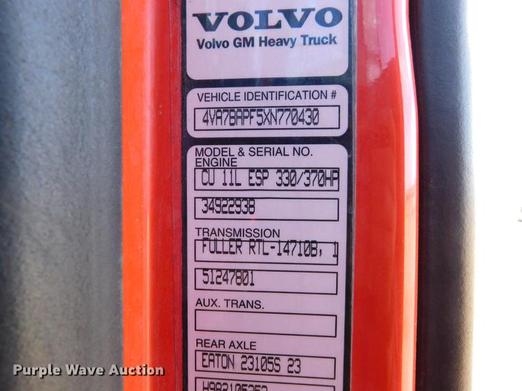 image for item DC8494 1999 Volvo VN semi truck